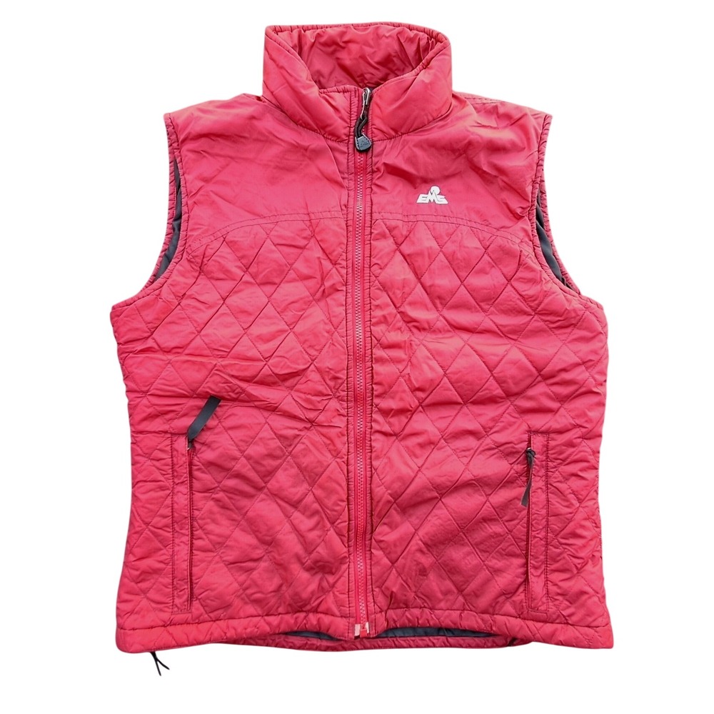 EMS Eastern Mountain Sports Womens Red Quilted Puffer Vest Size Large 1121016